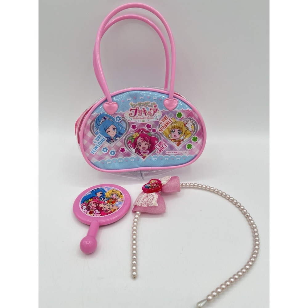 Prettyβ Cure Precure Anime Purse Handbag Mirror Headband Hair Bow Accessory Set